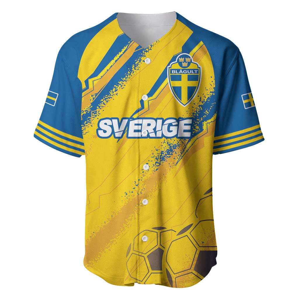 Custom Sweden Football Baseball Jersey Sporty Style