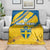 Custom Sweden Football Blanket Sporty Style