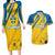 Custom Sweden Football Couples Matching Long Sleeve Bodycon Dress and Hawaiian Shirt Sporty Style