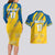 Custom Sweden Football Couples Matching Long Sleeve Bodycon Dress and Hawaiian Shirt Sporty Style