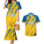 Custom Sweden Football Couples Matching Mermaid Dress and Hawaiian Shirt Sporty Style