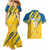 Custom Sweden Football Couples Matching Mermaid Dress and Hawaiian Shirt Sporty Style