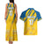 Custom Sweden Football Couples Matching Tank Maxi Dress and Hawaiian Shirt Sporty Style