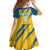 Custom Sweden Football Family Matching Long Sleeve Bodycon Dress and Hawaiian Shirt Sporty Style