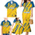 Custom Sweden Football Family Matching Mermaid Dress and Hawaiian Shirt Sporty Style