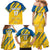 Custom Sweden Football Family Matching Mermaid Dress and Hawaiian Shirt Sporty Style