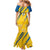 Custom Sweden Football Family Matching Mermaid Dress and Hawaiian Shirt Sporty Style