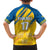 Custom Sweden Football Family Matching Off The Shoulder Long Sleeve Dress and Hawaiian Shirt Sporty Style