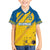 Custom Sweden Football Family Matching Off The Shoulder Long Sleeve Dress and Hawaiian Shirt Sporty Style