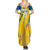 Custom Sweden Football Family Matching Summer Maxi Dress and Hawaiian Shirt Sporty Style