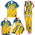 Custom Sweden Football Family Matching Tank Maxi Dress and Hawaiian Shirt Sporty Style