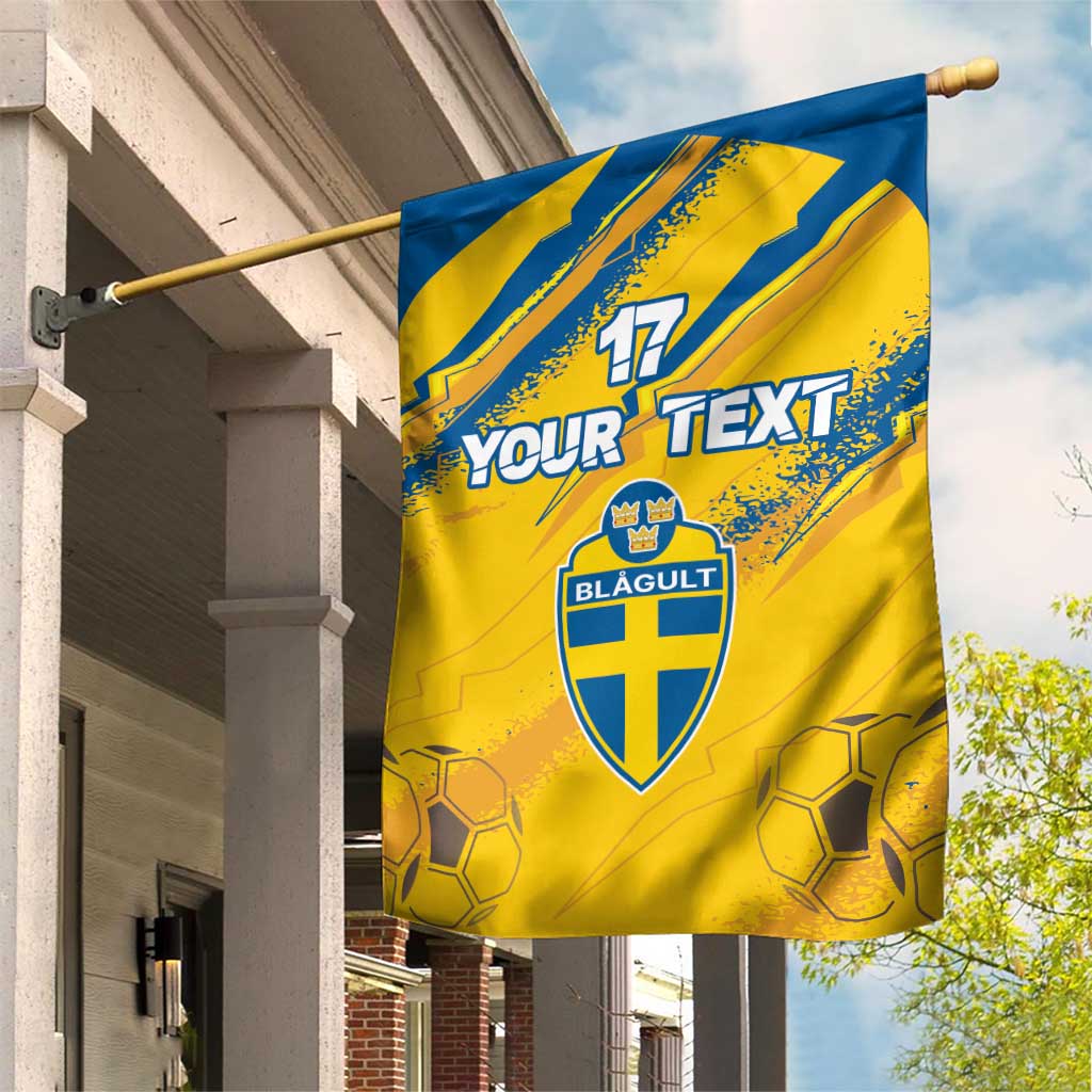 Custom Sweden Football Garden Flag Sporty Style