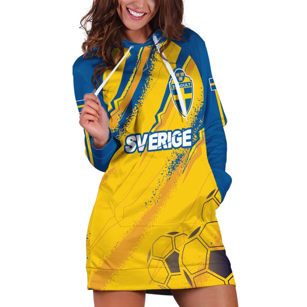 Custom Sweden Football Hoodie Dress Sporty Style