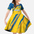 Custom Sweden Football Kid Short Sleeve Dress Sporty Style