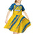 Custom Sweden Football Kid Short Sleeve Dress Sporty Style