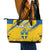 Custom Sweden Football Leather Tote Bag Sporty Style