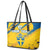 Custom Sweden Football Leather Tote Bag Sporty Style