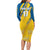 Custom Sweden Football Long Sleeve Bodycon Dress Sporty Style