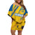 Custom Sweden Football Off Shoulder Short Dress Sporty Style