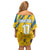 Custom Sweden Football Off Shoulder Short Dress Sporty Style