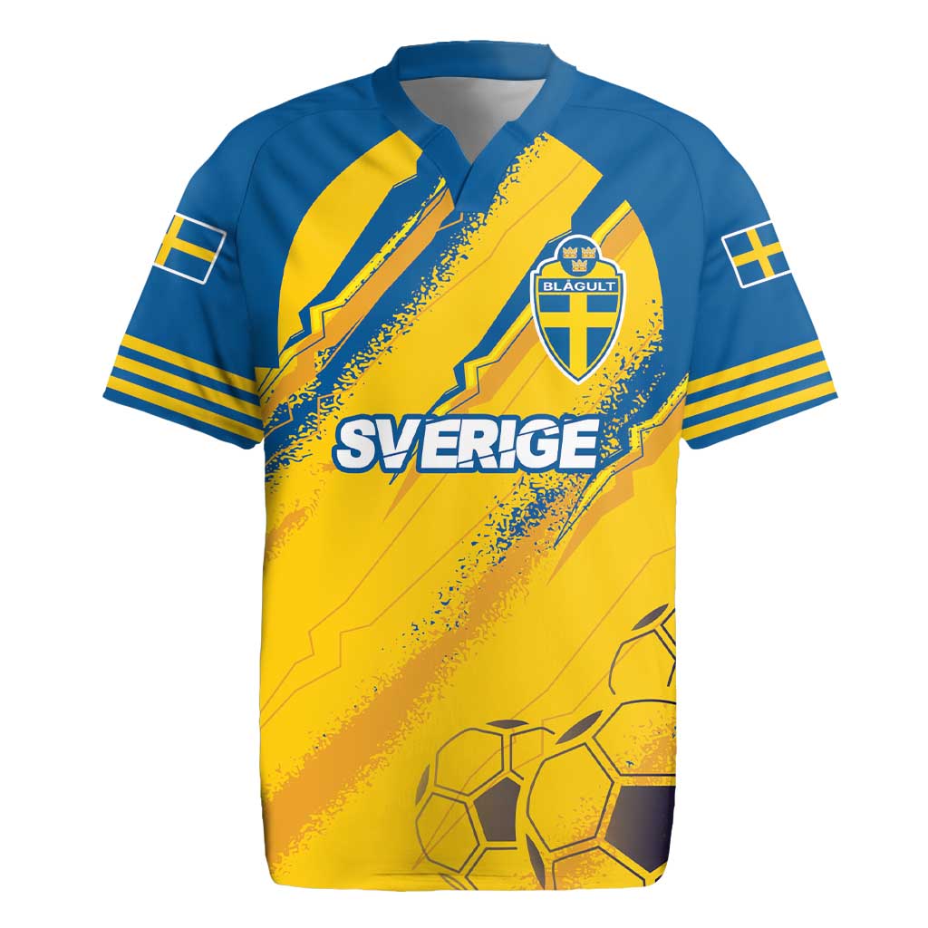 Custom Sweden Football Rugby Jersey Sporty Style