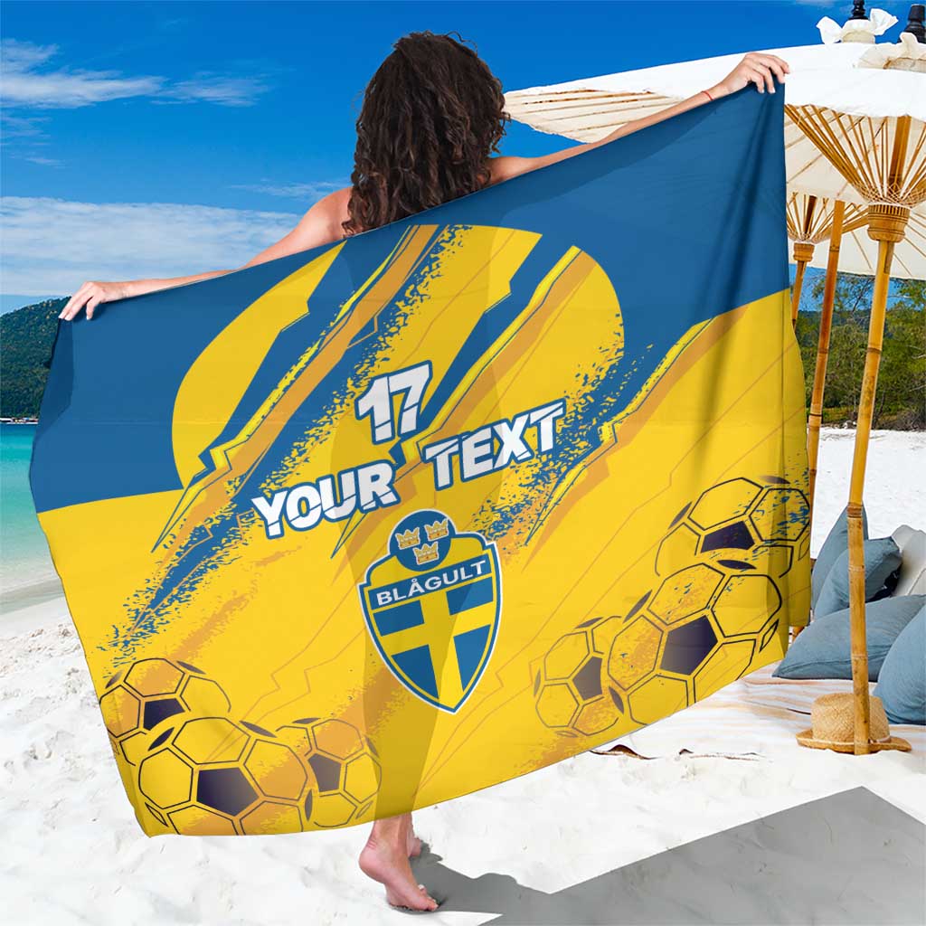 Custom Sweden Football Sarong Sporty Style