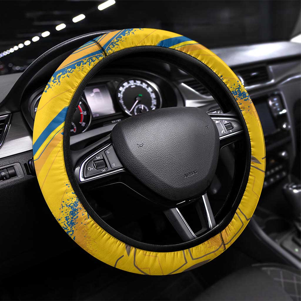 Sweden Football Steering Wheel Cover Sporty Style