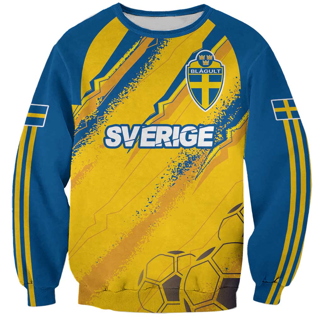 Custom Sweden Football Sweatshirt Sporty Style