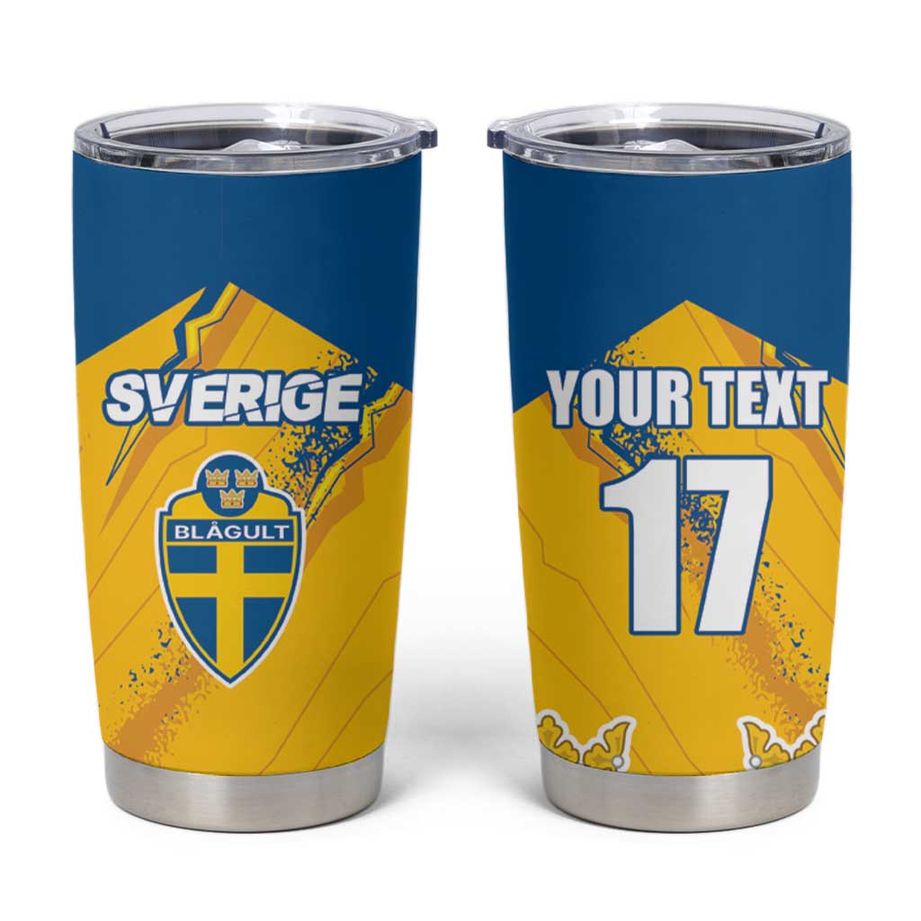 Custom Sweden Football Tumbler Cup Sporty Style