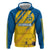 Custom Sweden Football Zip Hoodie Sporty Style