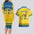 Personalized Sweden Ice Hockey Couples Matching Long Sleeve Bodycon Dress and Hawaiian Shirt Sporty Style