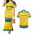 Personalized Sweden Ice Hockey Couples Matching Mermaid Dress and Hawaiian Shirt Sporty Style