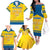 Personalized Sweden Ice Hockey Family Matching Off The Shoulder Long Sleeve Dress and Hawaiian Shirt Sporty Style