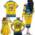 Personalized Sweden Ice Hockey Family Matching Off The Shoulder Long Sleeve Dress and Hawaiian Shirt Sporty Style