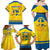 Personalized Sweden Ice Hockey Family Matching Off Shoulder Maxi Dress and Hawaiian Shirt Sporty Style