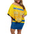 Personalized Sweden Ice Hockey Family Matching Off Shoulder Short Dress and Hawaiian Shirt Sporty Style