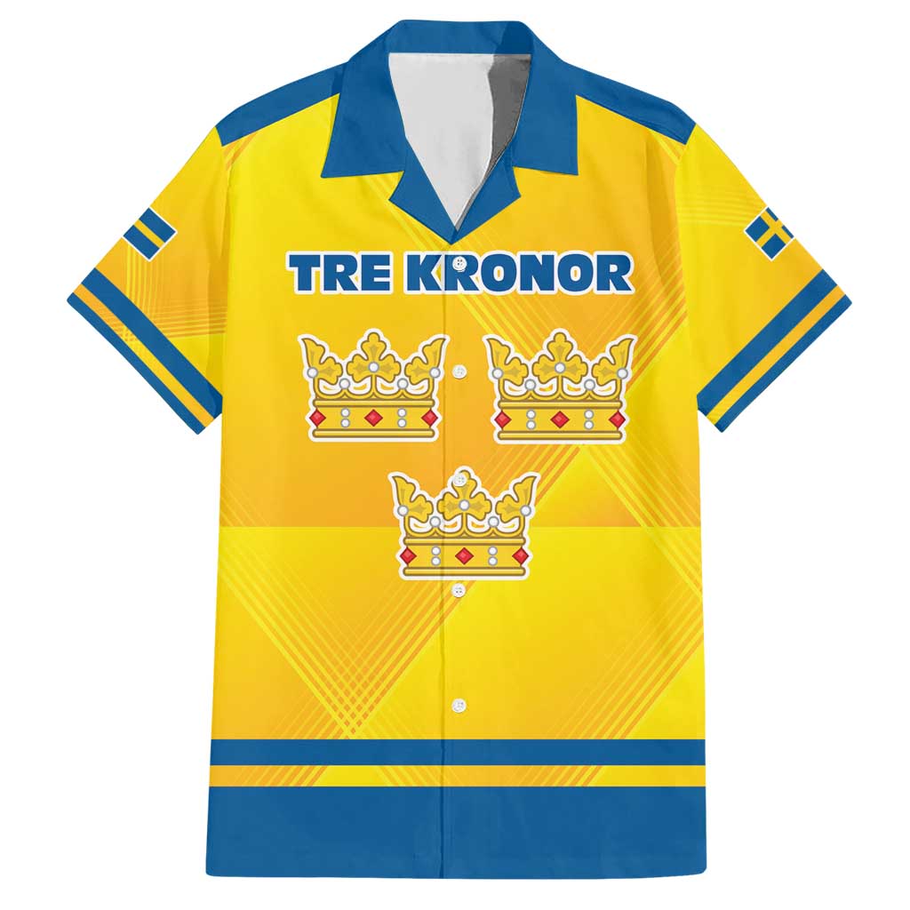 Personalized Sweden Ice Hockey Hawaiian Shirt Sporty Style