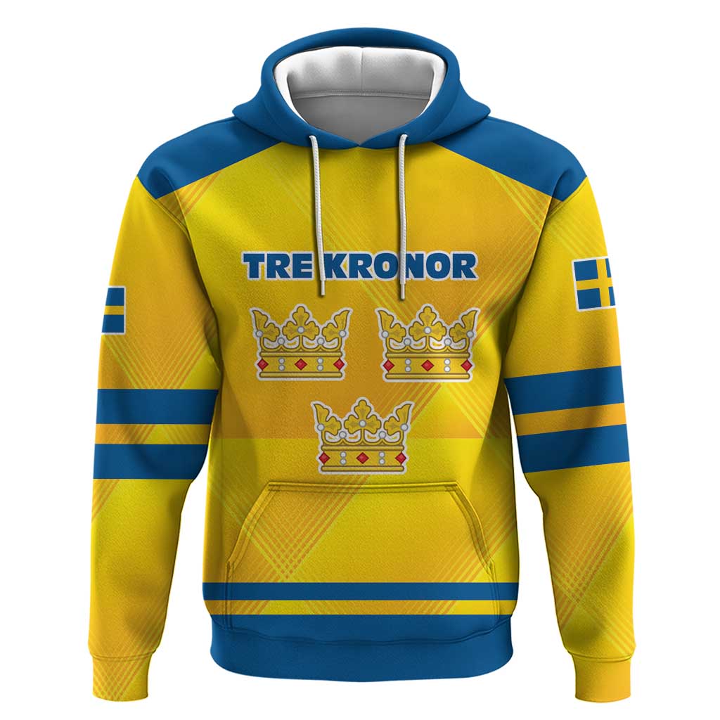 Personalized Sweden Ice Hockey Hoodie Sporty Style