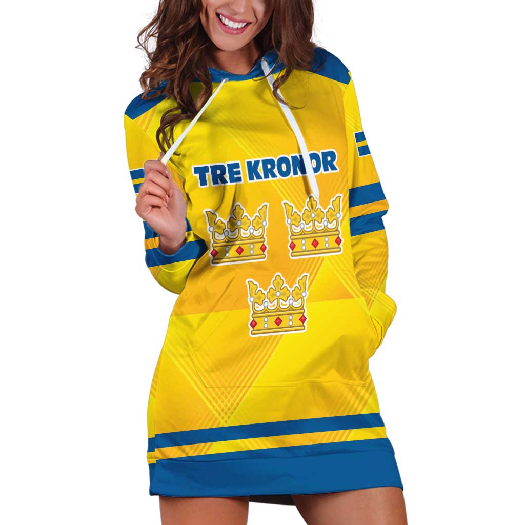 Personalized Sweden Ice Hockey Hoodie Dress Sporty Style