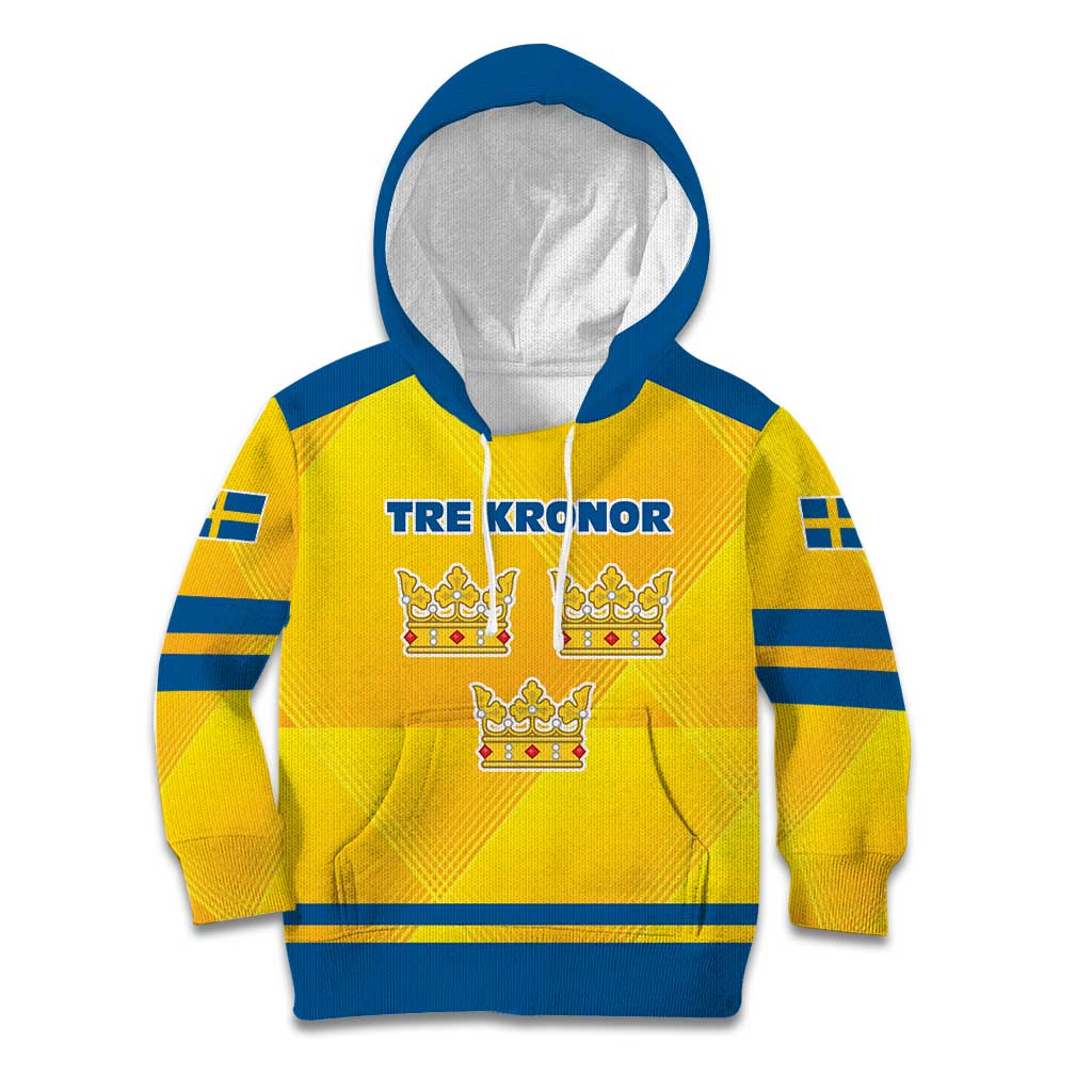 Personalized Sweden Ice Hockey Kid Hoodie Sporty Style