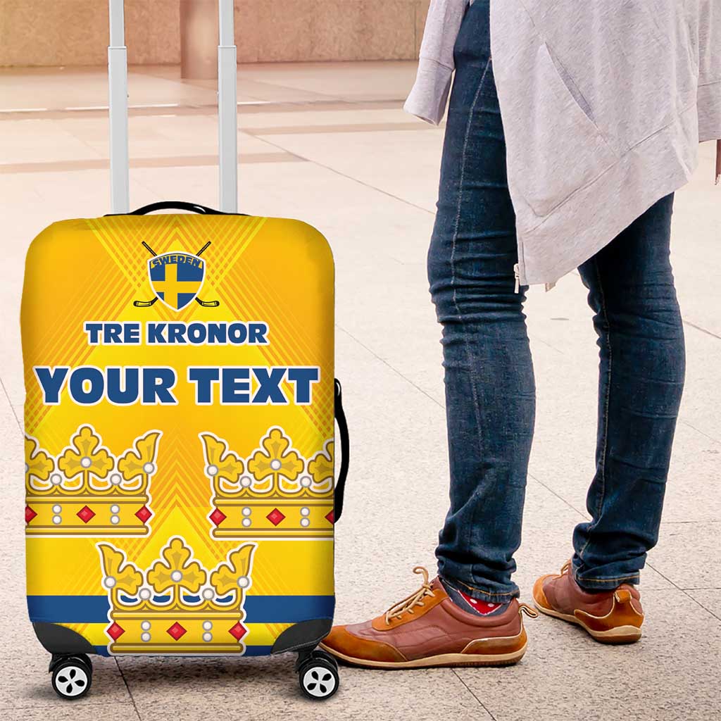 Personalized Sweden Ice Hockey Luggage Cover Sporty Style