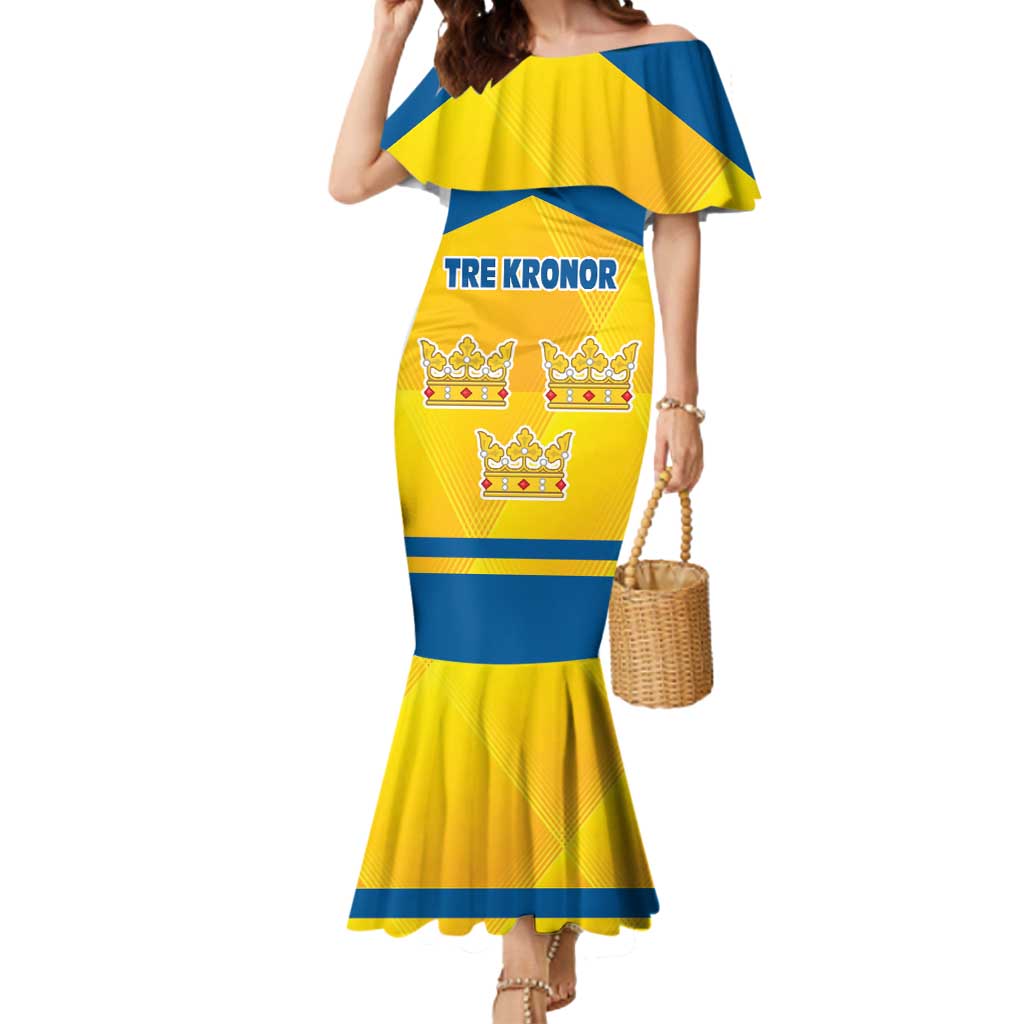 Personalized Sweden Ice Hockey Mermaid Dress Sporty Style