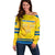 Personalized Sweden Ice Hockey Off Shoulder Sweater Sporty Style