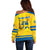 Personalized Sweden Ice Hockey Off Shoulder Sweater Sporty Style