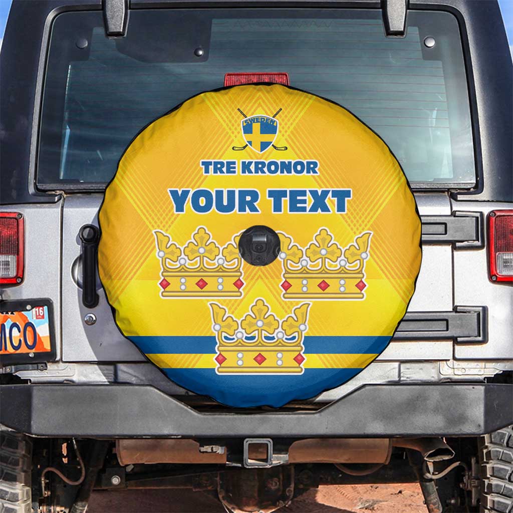 Personalized Sweden Ice Hockey Spare Tire Cover Sporty Style