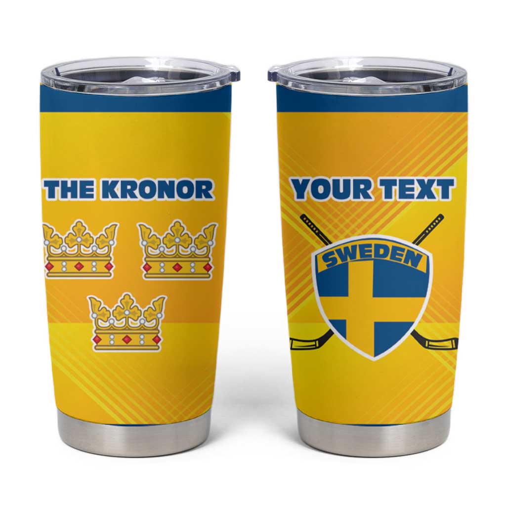 Personalized Sweden Ice Hockey Tumbler Cup Sporty Style