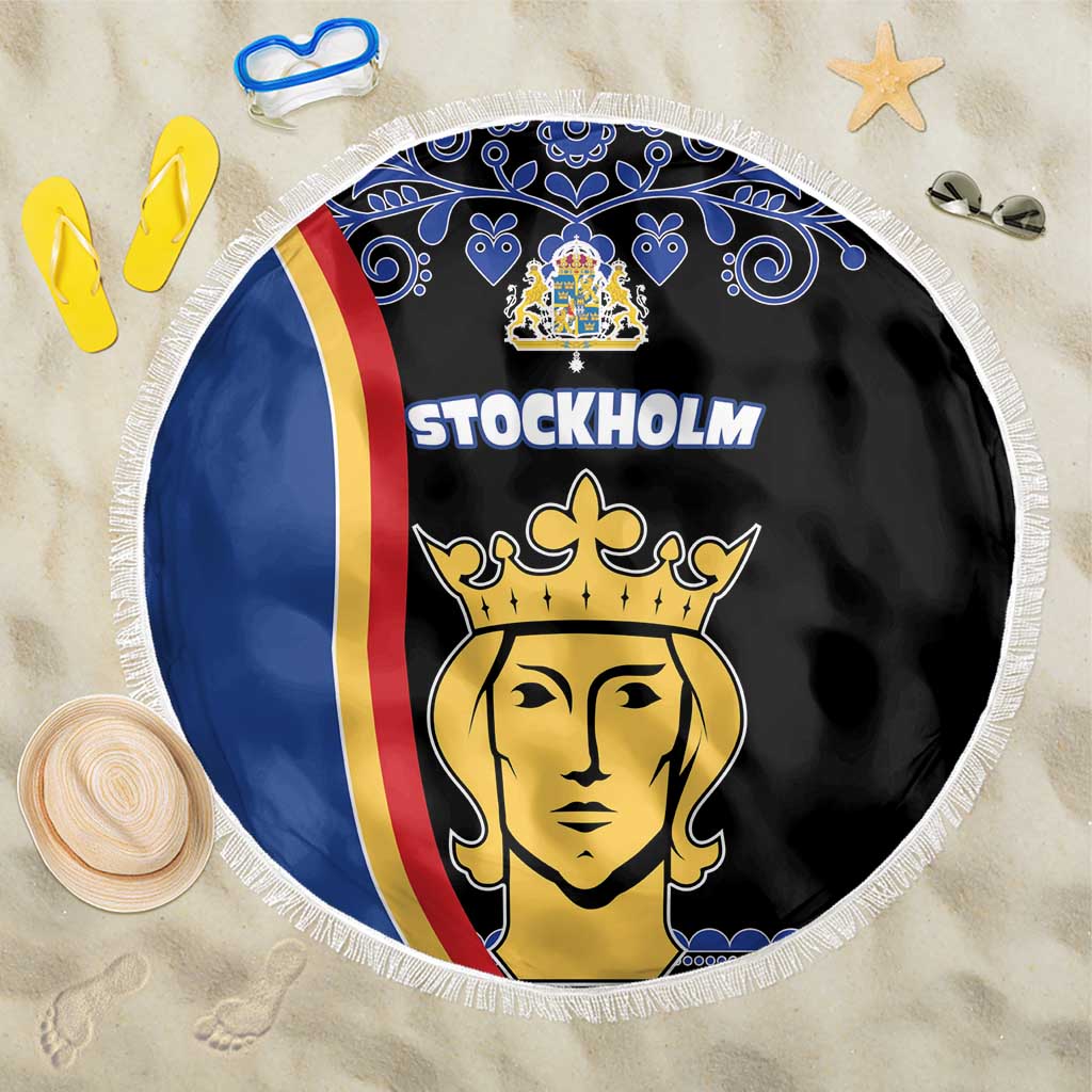 Kingdom of Sweden Stockholm County Beach Blanket Sweden Coat of arms of Stockholm