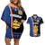 Kingdom of Sweden Stockholm County Couples Matching Off Shoulder Short Dress and Hawaiian Shirt Sweden Coat of arms of Stockholm