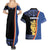 Kingdom of Sweden Stockholm County Couples Matching Summer Maxi Dress and Hawaiian Shirt Sweden Coat of arms of Stockholm