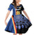 Kingdom of Sweden Stockholm County Family Matching Off Shoulder Short Dress and Hawaiian Shirt Sweden Coat of arms of Stockholm